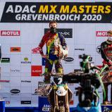 ADAC MX Masters 2020, Grevenbroich, Tageswertung beim ADAC MX Youngster Cup v.l.n.r.: Lion Florian (Deutschland/KTM/WZ-Racing KTM), Maximilian Spies (Deutschland/Huaqvarna/Husqvarna Junior Maddii Racing), Rick Elzinga (Niederlande/KTM/TBS-KTM)